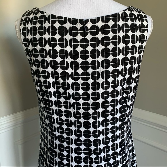 Muse Black and White Geometric Print Dress Size 10 - Picture 5 of 9